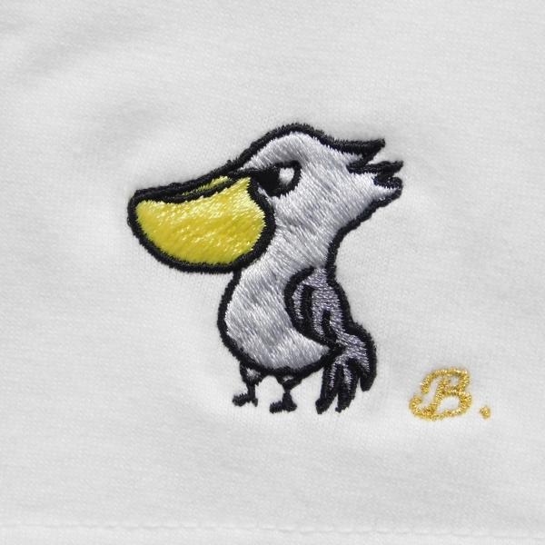 United Athle ハシビロコウ ワンポイント刺繍入り Tシャツ 6.2