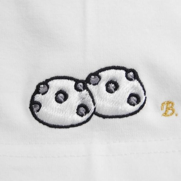 和菓子シリーズ　第一弾！豆大福の可愛い刺繍入りTシャツ　6.2オンス　誕生日プレゼント