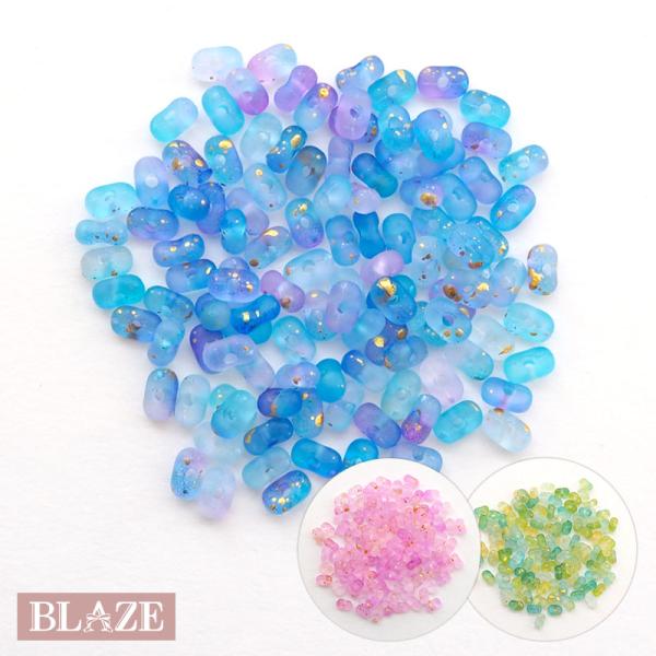 BLAZE アクリルビーズ ピーナツ ファルファーレ ゴールド フロスト