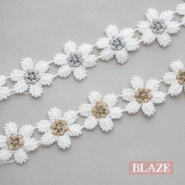 ▼商品詳細▼【デザイン】A＜ゴールド＞・B＜シルバー＞【サイズ】画像参照※50cmカット売りのみ （計り売りではありません）【入数】約50cm　（個数1＝50cmとしてご注文ください）【材質】ポリエステル【原産国】中国【スタッフのコメント】...