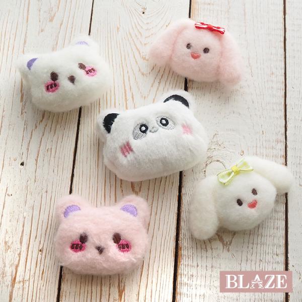 BLAZE クッション モチーフ アニマル 縫い付け くま うさぎ パンダ