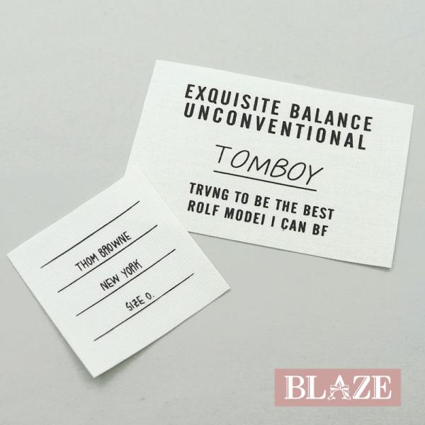 BLAZE タグ ハンドメイド用 ホワイト 英字 シンプル 大きめ