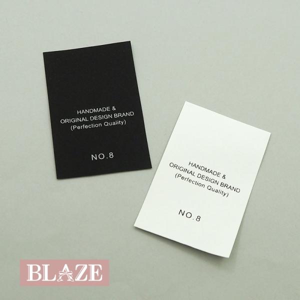 ハンドメイド用 タグ モノトーン ロゴ 英字 数字 シンプル 大きめ BLAZE ハンドメイド 手芸 ワッペン ラベル