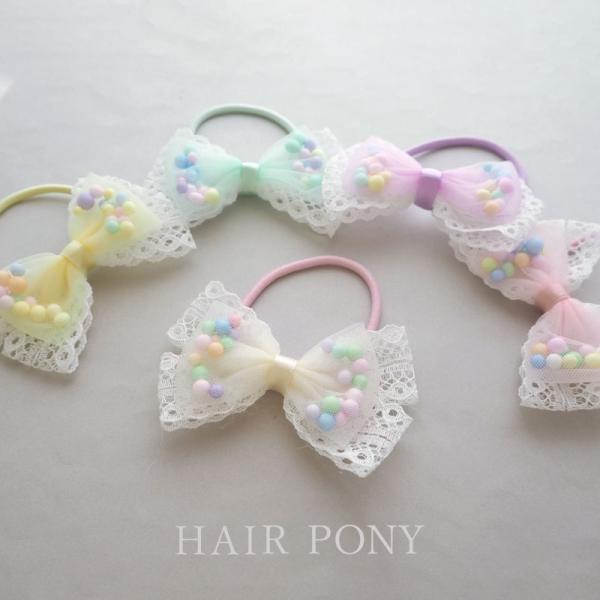 【371】 ハンドメイド　リボン　ヘアゴム 371】 ハンドメイド リボン ヘアゴム