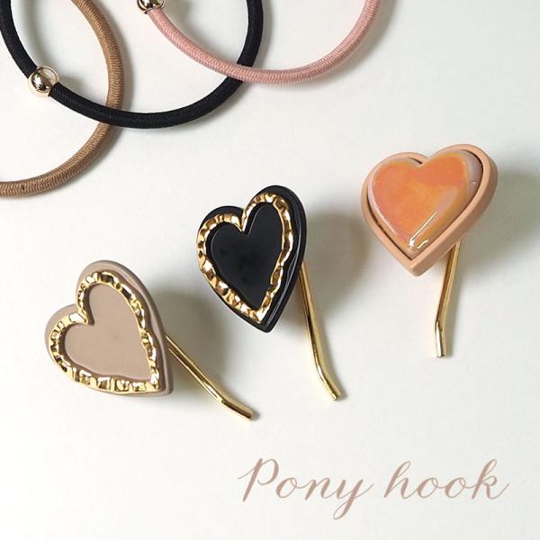 ひまわり畑ハートレジンヘアゴム ポニーフック変更可能。 ひまわり畑