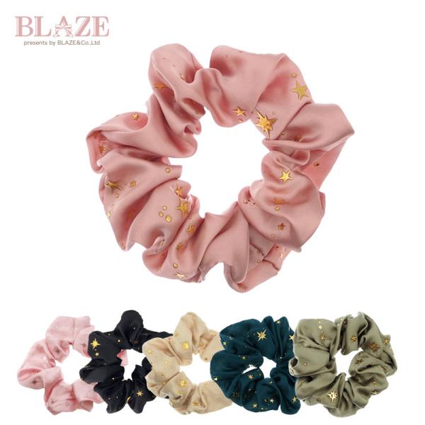 BLAZE（手芸） シュシュ キラキラ スター ヘアアクセサリー ヘアアクセ