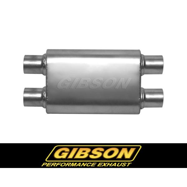 +BS Gibson MWA マフラー タイコ 4 x 9 x 14インチ 2.5インチデュアルIN  2.5インチデュアルOUT ステンレス ギブソン 税込み！送料込み！BM0111