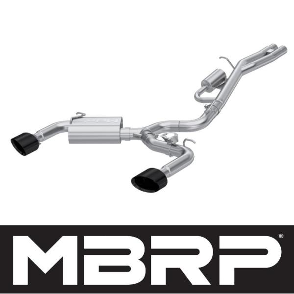 +BS MBRP アウディ RS3 セダン ベース 2.5T 2017~2020年 キャットバック マフラー アクティブエキゾースト用 T304ステンレス ST