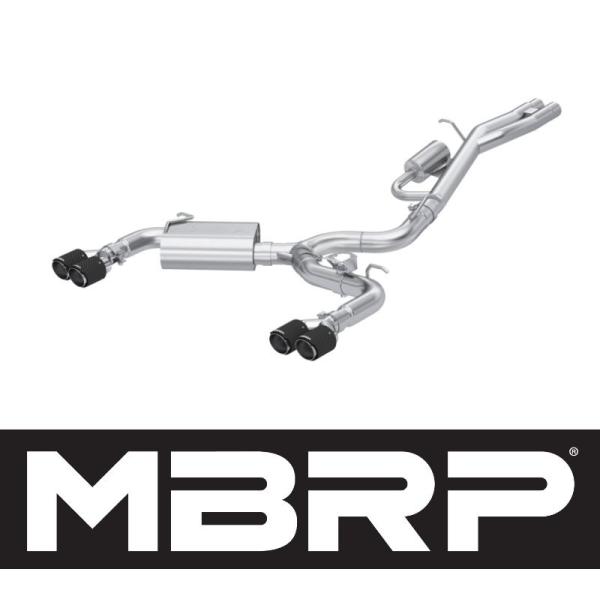 +BS MBRP アウディ RS3 セダン ベース 2.5T 2017~2020年 キャットバック マフラー アクティブエキゾースト用 T304ステンレス ST