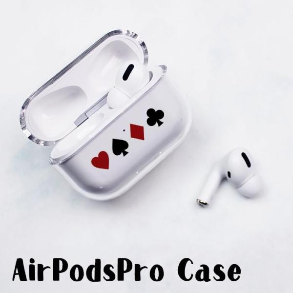AirPods Proケース Airpods pro 3 世代 ケース airpods pro カバー Air Pods エアポッズプロ トランプ ハート スペード ダイヤ クローバー プラスチック
