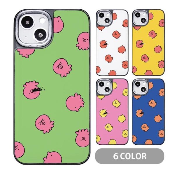 スマホケース クッション素材 タコ たこ 蛸 墨 デフォルメ 大人