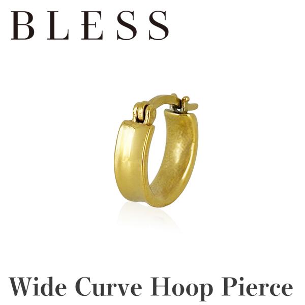 ワイドカーブフープピアス(片耳用)【ピアス メンズ レディース BLESS ブレス 】 送料無料