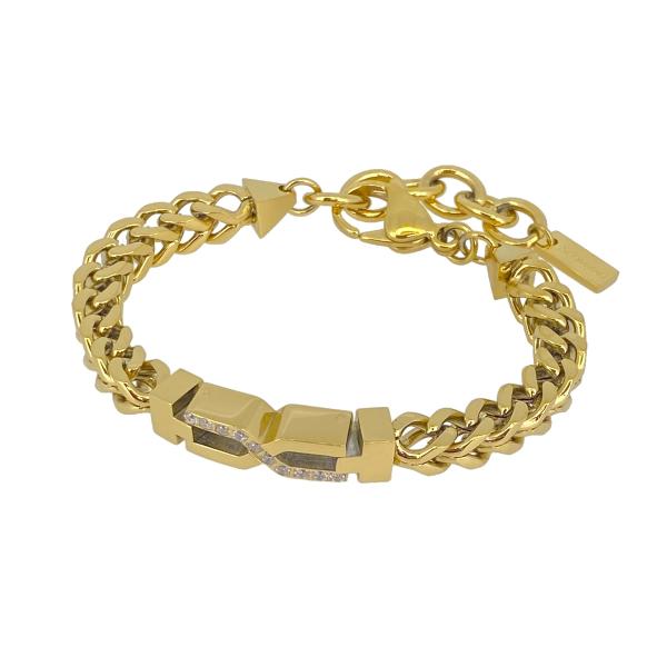 BLESS クロスチェーンブレスレット ゴールド BLESS（ブレス） クロスチェーンブレスレット(L) ステンレス 金属