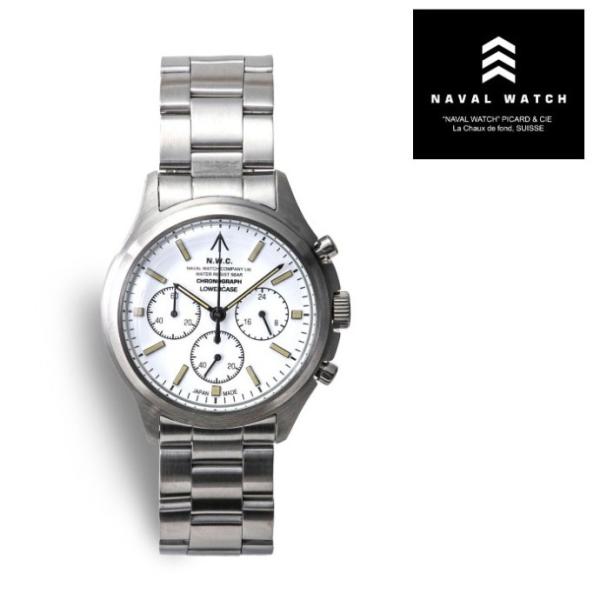 美品 ナバルウォッチ LOWERCASE ホワイト FRXC002 メンズ腕時計 NAVAL WATCH ナバルウォッチ Produced by LOWERCASE クォーツ