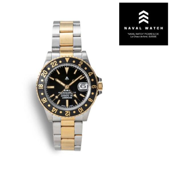 Naval Watch（FRXD008）GMT Mechanical Naval Watch Co. FRXD008 GMT Automatic Silver & Gold