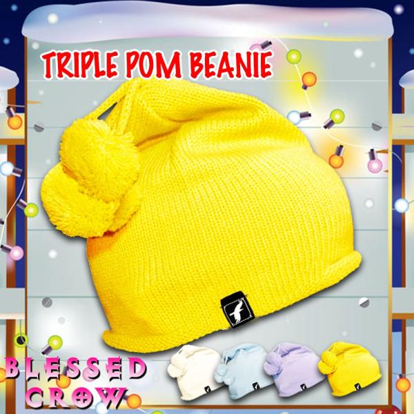 魔法のひも付きポム 赤ちゃん 帽子 Blessedcrow ベビー トリプルポム ビーニー ポンポン 新生児 乳児 ニット帽 吉祥寺 ブランド 秋 冬 Buyee Buyee Japanischer Proxy Service Kaufen Sie Aus Japan