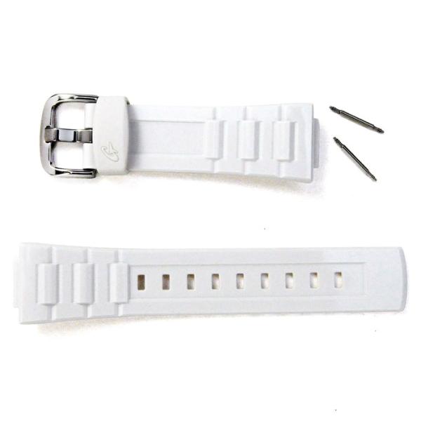 6003 CASIO Baby-G 純正ベルト BGA-1100GR-7BJF専用バンド バネ棒付き ウレタン 樹脂 ホワイト グロス 艶あり  白色 (10290522_029-72011848/2) [ネコポス配送]