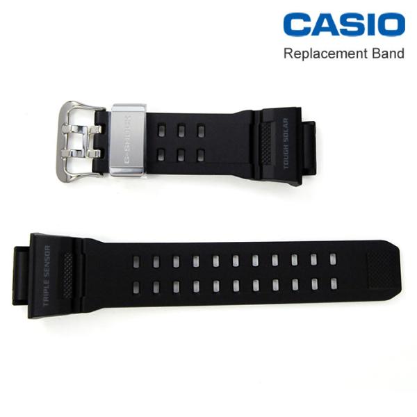 G-SHOCK 純正ベルト GW-9400-1専用バンド ウレタン樹脂 ブラック （シルバー尾錠 ）(10455201_029） ネコポス配送