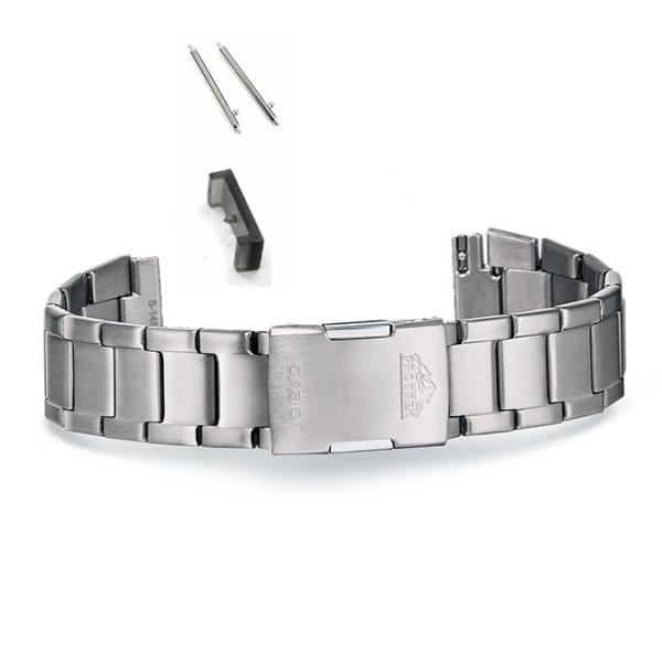 3022 カシオ プロトレック純正パーツ PRT-B70T-7JF専用チタン金属バンド 23mm スライド式ばね棒付きバンド調整用治具付き (10605127_016-10600698/2-10496919)　