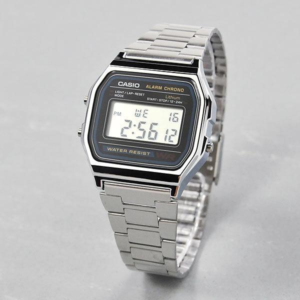 CASIO �J�V�I �r���v A158WA-1JH �u���b�N �`�[�v�J�V�I �����Y ���f�B�[�X �������K�i �f�W�^�� �X�N�G�A �X�^���_�[�h �y�A�E�H�b�` �M�t�g �l�R�|�X �z��