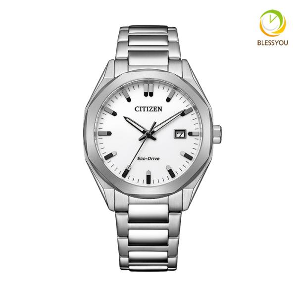シチズン 腕時計 メンズ CITIZEN COLLECTION シチズンコレクション BM7620-83A 27.0 エコドライブ ソーラー 白文字盤 メタルバンド ラグスポ 八角形 10気圧防水