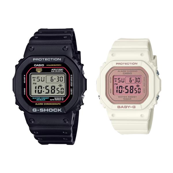 G-SHOCK デジタル ペアウォッチ DW-5600RL-1JF × BGD-565SC-4JF 22,5 スクエア 5600系デザイン ジーショック  Gショック ペア カジュアル シンプル
