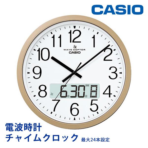 新品未使用　カシオ CASIO IC-4100J 壁掛け電波時計 カシオ チャイムクロック 電波時計 壁掛け カレンダー付 ◎時報