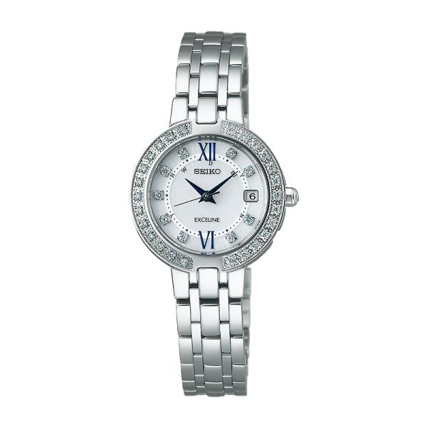 腕時計 レディース セイコー ソーラー電波 エクセリーヌ SWCW083