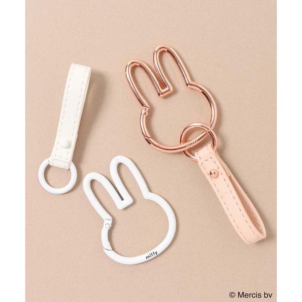 他サイト： Miffy ミッフィー グッズ カラビナ キーホルダー レディース おしゃれ かわいい キーリング バッグチャーム 鍵 おかお 型 miffyカラビナスマートキーホルダーの商品画像