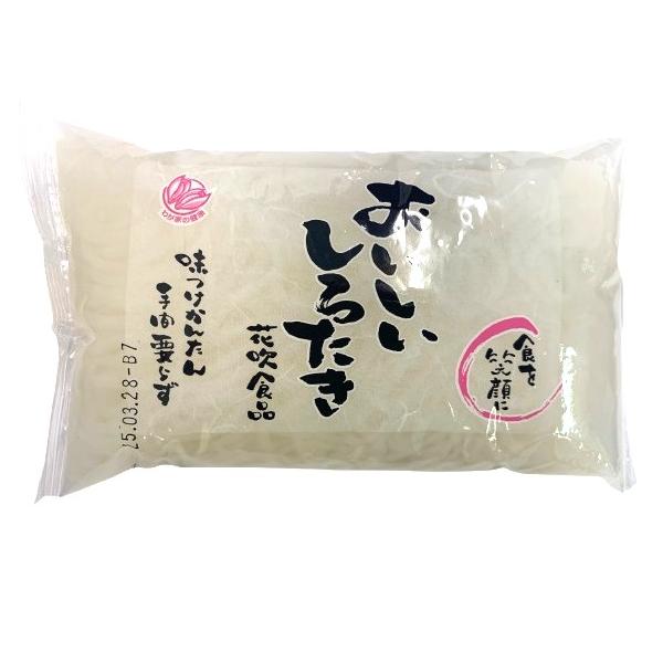 朝・市場に出荷された食品をその日の夕方に発送致します！（水・日を除く）しらたきはこんにゃく芋を原料に作られる食材 。 こんにゃく芋をゼリー状にして専用の機械で糸状に伸ばしたあと、ゆで固めて作られるのが特徴です。 このとき白く糸状になって出て...