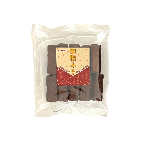 北海道産小麦、沖縄産黒糖を100％使用、サクッと軽い口あたりが職人自慢のふ菓子です。膨張剤不使用。原材料：黒糖（国産）、小麦たん白（国産）、小麦粉（国産）　