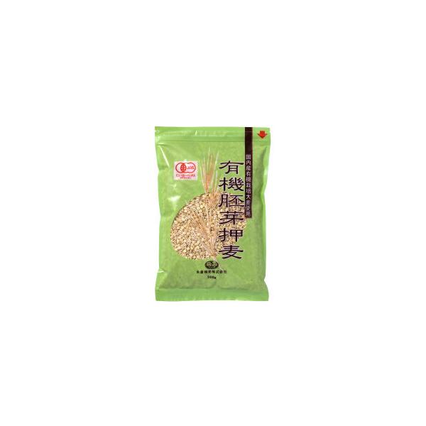 送料無料(メール便)　創健社　国内産有機栽培大麦使用　有機胚芽押麦　500g　送料込み