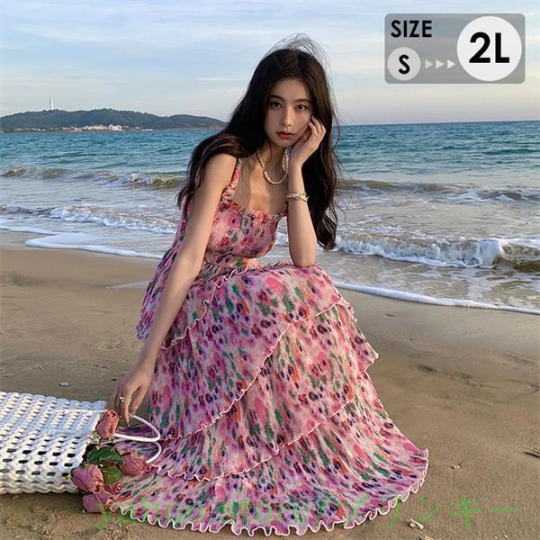リゾートワンピース レディース サマードレス ワンピース 夏ワンピ