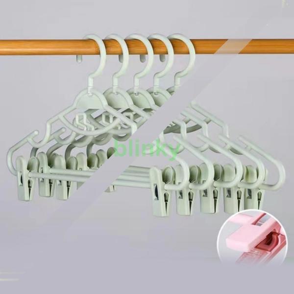 衣類ハンガー 10本セット すべらない ズボンハンガー 強力クリップ付き くぼみ付 跡がつかない 型崩れしない 多機能 省スペース サイズ調整可 大人 子供用 衣類ハンガー 10本セット すべらない ズボンハンガー 強力クリップ付き