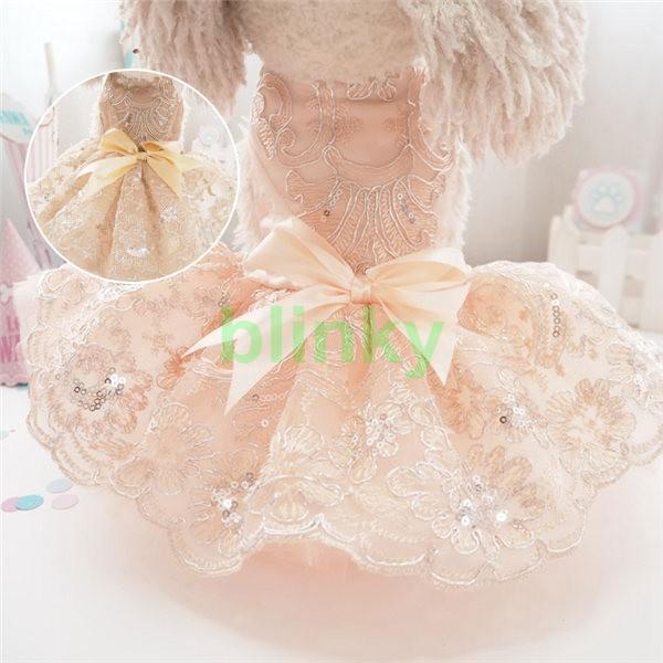 犬 犬服 犬の服 犬用品 ドッグウェア ウェディングドレス ワンピース レース パーティードレス 結婚式 ペットウェア ペットグッズ リボン 洋服 撮影 コスプレ