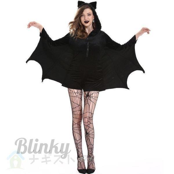 ハロウィンコウモリ衣装 大人用 コスプレ衣装 ヴァンパイアの女王 魔女