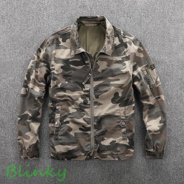 ミリタリージャケット メンズ 迷彩柄 カモフラ カモフラージュ 無地