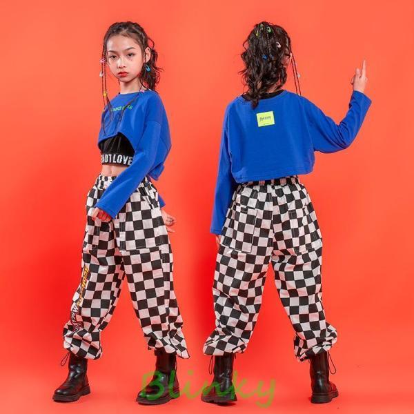 キッズダンス衣装 HIPHOP ヒップホップ 応援団 jazz チアリーダー 衣装 韓国子供服 練習着 ダンスウェア 発表会 女の子 Tシャツ 上下2点セット 団体服