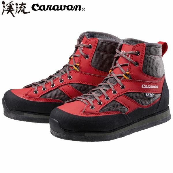 キャラバン ウェーディングシューズ KR_3XF  2E/25.0cm  220(レッド) キャラバン（caravan） 渓流 シューズ KR_3XF 220レッド フェルト