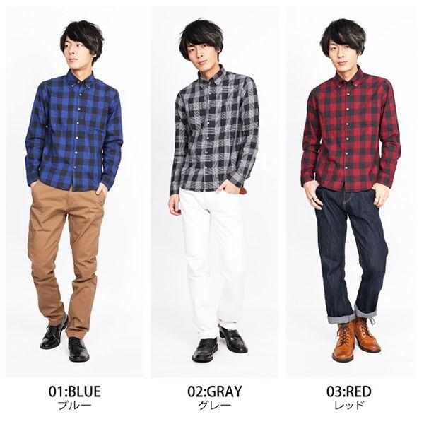 チェックシャツ メンズ 長袖 腰巻き ボタンダウンシャツ ブロックチェック Buyee Buyee Japanese Proxy Service Buy From Japan Bot Online