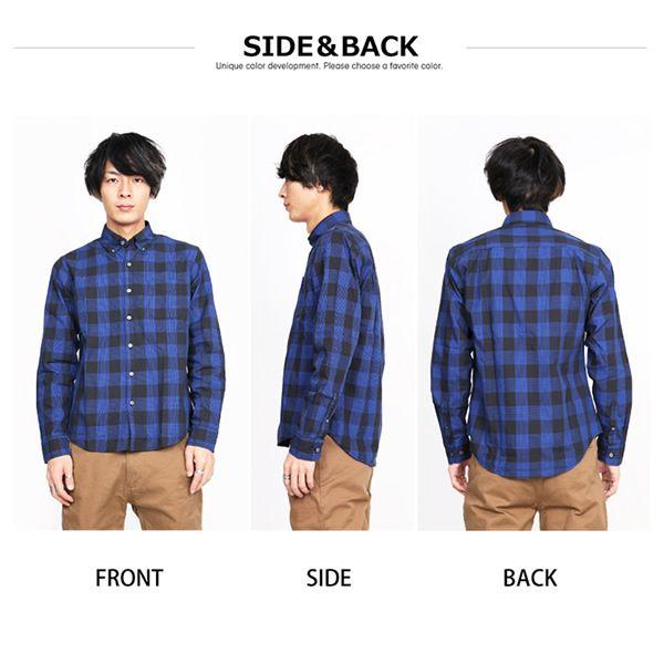 チェックシャツ メンズ 長袖 腰巻き ボタンダウンシャツ ブロックチェック Buyee Buyee Japanese Proxy Service Buy From Japan Bot Online