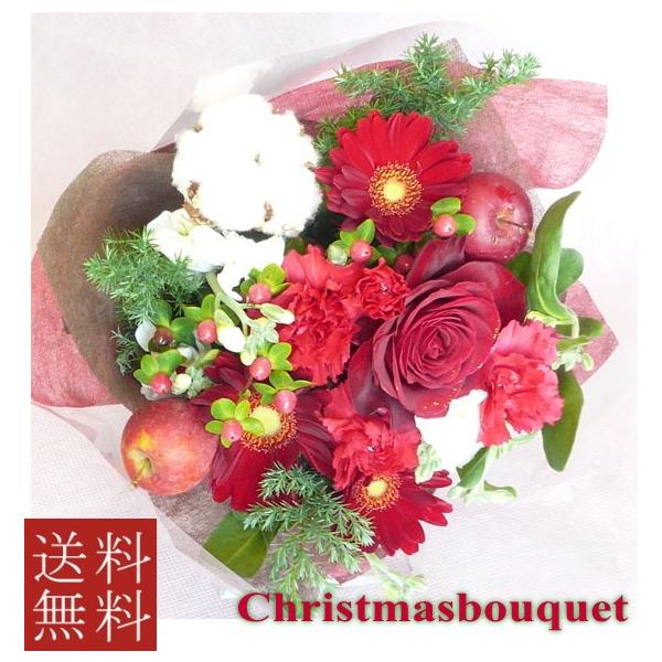 花材：バラ・ガーベラ・ｓｐカーネーション・リンゴ等サイズ：長さ　約35cm