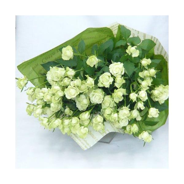 バラの花束/緑のバラ グリーンローズ花束 L :bu-b16:フラワーギフト 