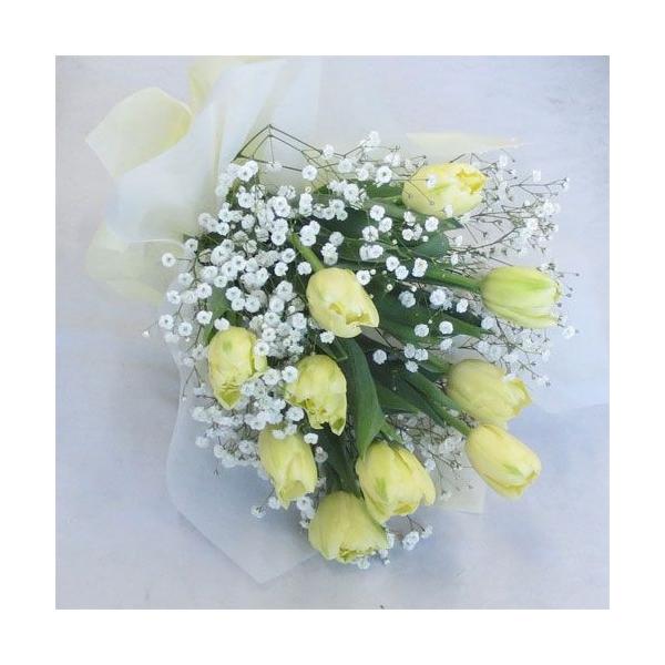 ホワイトチューリップブーケ 【チューリップ 白】 : フラワーギフト