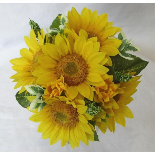 ウエディングブーケ ブライダルブーケ 造花ブーケ トス用ヒマワリブーケ Tb36 フラワーギフト ブルーマート 通販 Yahoo ショッピング