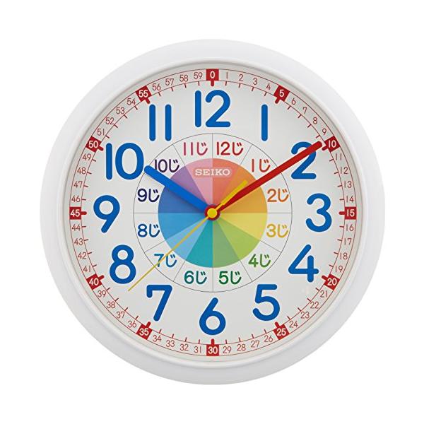 他サイト： セイコークロック 掛け時計 知育 アナログ 白 KX617Wの商品画像