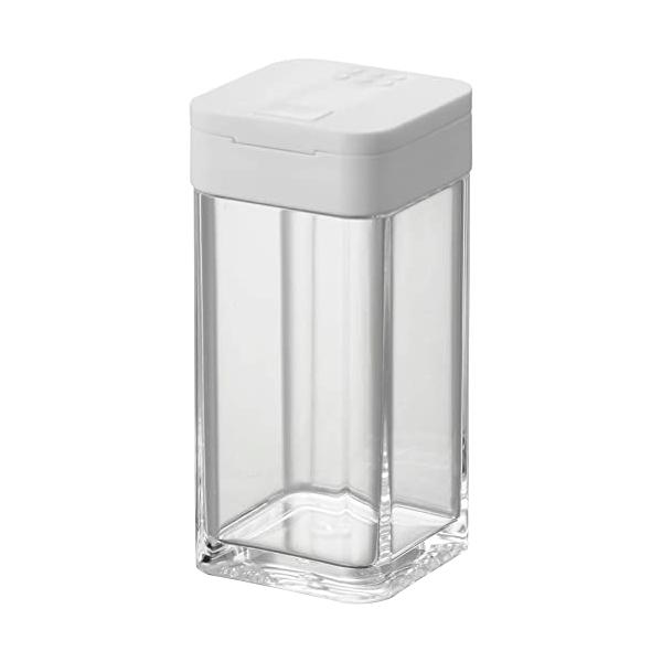 ・ホワイト 約W4.8×D4.8×H10cm 5825・商品サイズ：約W4.8×D4.8×H10cm・品質表示：容器：アクリル樹脂　蓋上下：ポリエチレン・付属品：インデックスシール・耐熱：90℃　　・耐冷：−40℃　　・内容量：約120mL