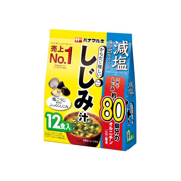 ・ 12食 (x 5) ・カロリー:(1食18.1g当り)27kcal・原材料:調味みそ[米みそ、豆みそ、たん白加水分解物、魚介エキス、発酵調味料、しじみエキスパウダー、砂糖、オルニチン塩酸塩、酒精、調味料(アミノ酸等)] 具[わかめ、しじ...
