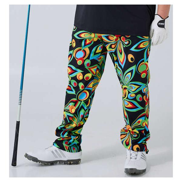ロングパンツ ロングパンツ メンズ ゴルフ ストレッチ ツイル柄 ロング パンツ