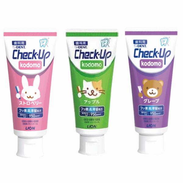 DENT チェックアップ こども アソート 60g×3個セット (アップル味、グレープ味、ストロベリー味)